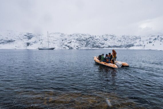 Ski de rando et voilier en Norvege