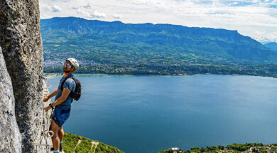 La Via Ferrata de la dent du Chat ou du Roc du Cornillon